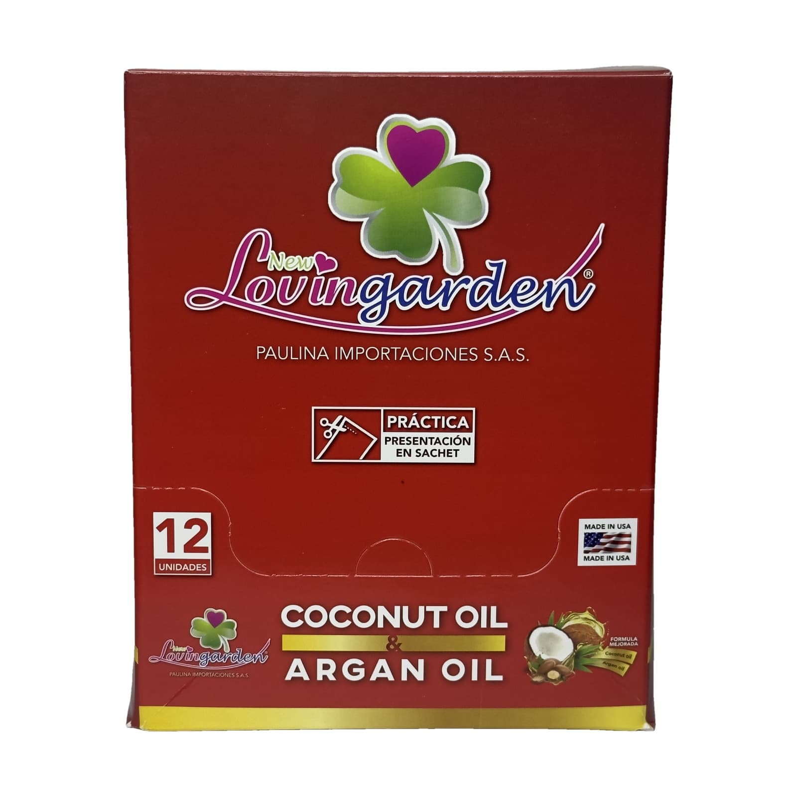 Alisadora Lovingarden en Sachet — Aceite de Coco y Aceite de Argán