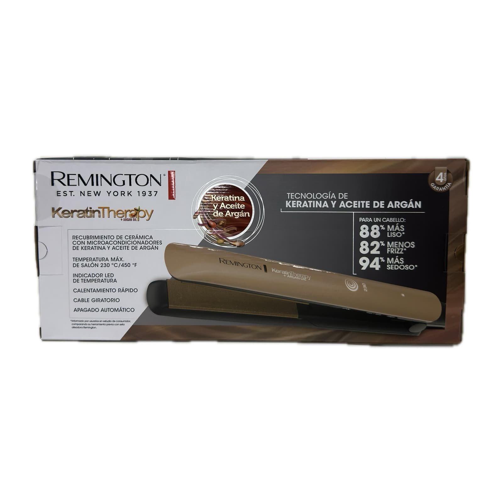 Plancha Remington con Keratina en la Placa